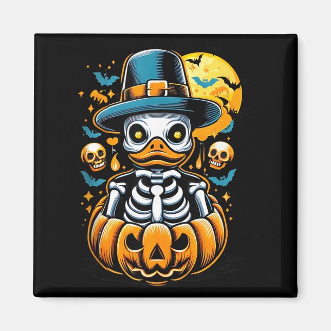Íman Pato de Borracha Assustador de Halloween (Frente)