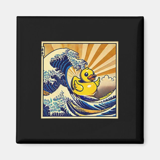 Íman Pato de Borracha Surfando uma Onda  (Frente)