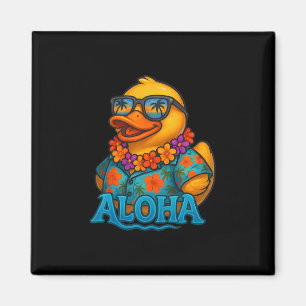Íman Pato de Borracha Tropical Lei Havaiano Aloha Pato