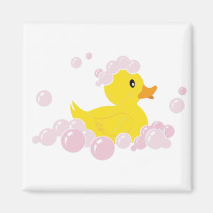 Íman Pato em Bolhas Rosa
