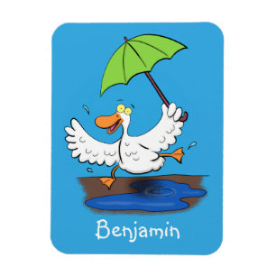 Íman Pato engraçado com desenho animado dançando guar