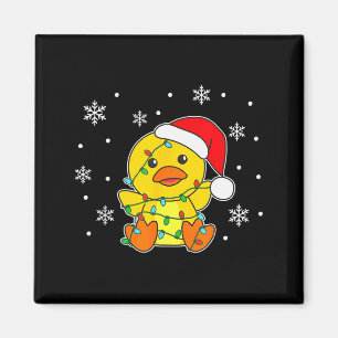 Íman Pato Feliz Natal Animais de Inverno Pato