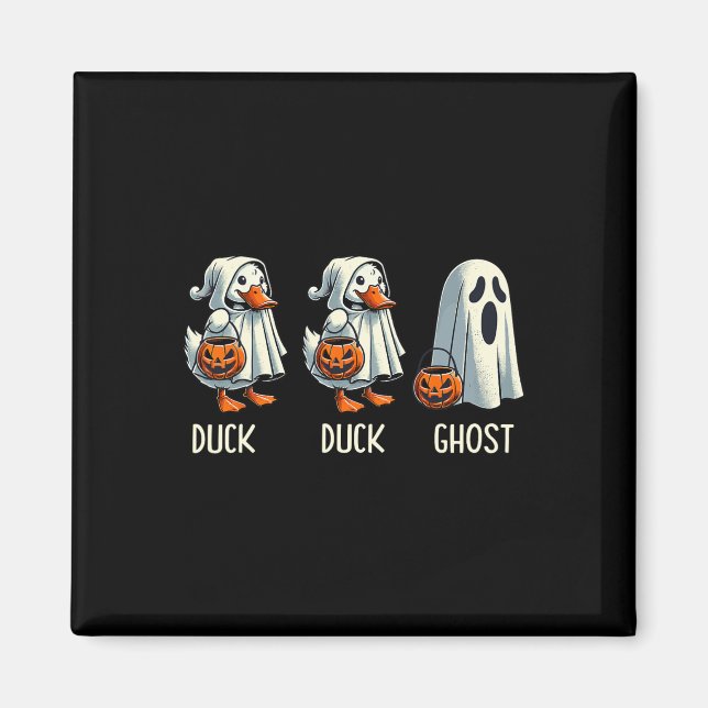 Íman Pato Ghost Pun Trunk Ou Tratar Truque Ou Tratar En (Frente)