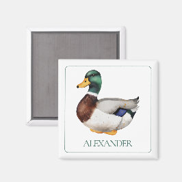 Íman Pato Mallard de pré-disquete personalizado