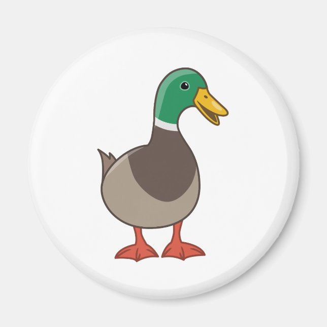 Íman Pato Manso de Desenho Animado Fofo (Frente)