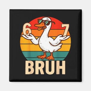 Íman Pato Retro Engraçado Bruh 6 7 Meme Crianças Adoles