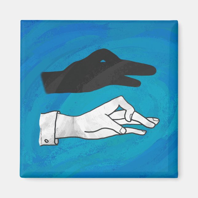 Íman Pato Sombra em Azul (Frente)