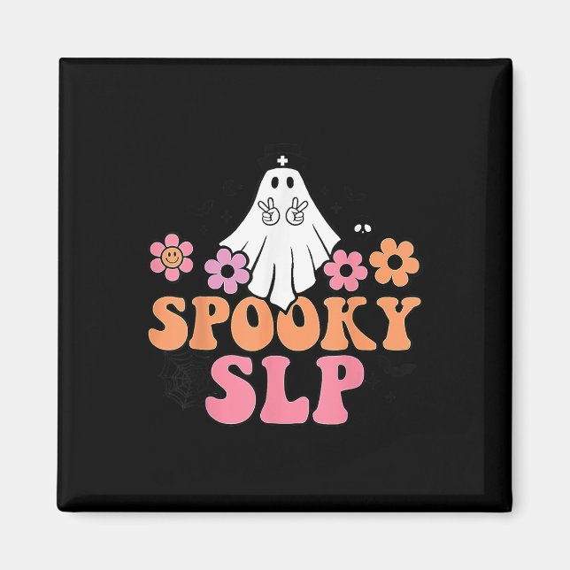 Íman Patologista Cute Ghost da Linguagem de Slp Spooky (Frente)