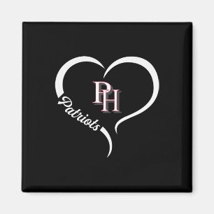 Íman Patrick Henry Patriots Logotipo Half Heart Slogan