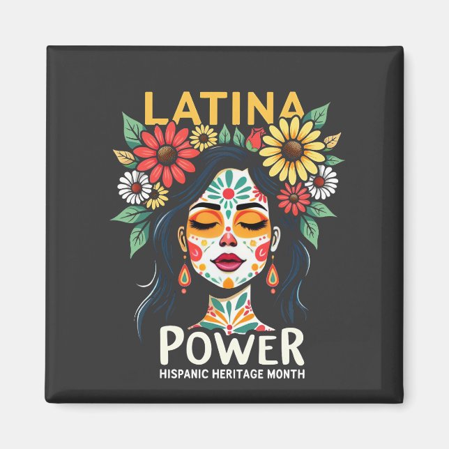 Íman Patrimônio hispânico de Latina Power Mês (Frente)
