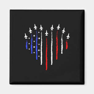 Íman Patriot Julho 4º Voo Jets Avião Usa Flag Ki