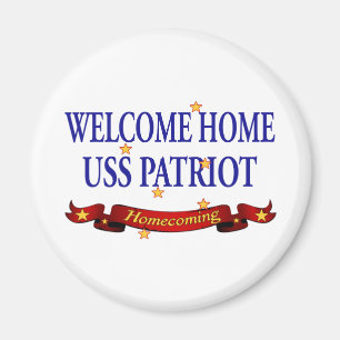 Íman Patriota Home bem-vindo de USS