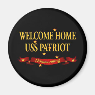 Íman Patriota Home bem-vindo de USS