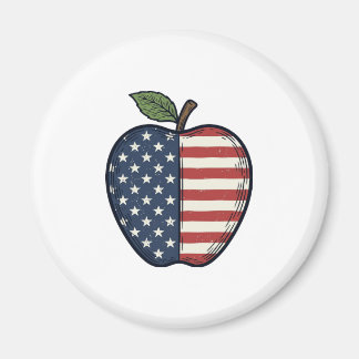 Íman Patriotic Apple Vintage Engraving Vector Design_1