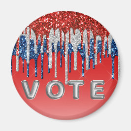 Íman Patriotic Glitter Drip Americana Vote