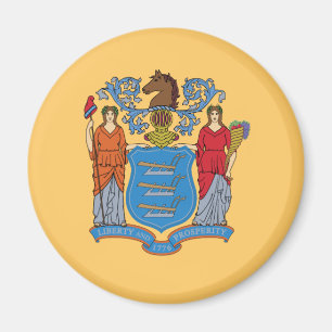 Íman Patriotic New Jersey State Flag