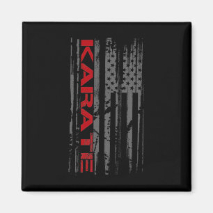 Íman Patriótica Americana Bandeira Artes Marciais Mulhe
