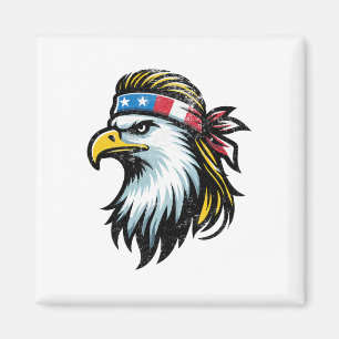Íman Patriótica Eua Eagle Mullet American Flag - 4º