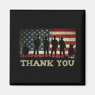 Íman Patriótica Obrigado Soldados Veteranos Americano F