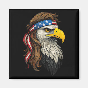 Íman Patriótica White Head Eagle Us Flag Bandana Mullet