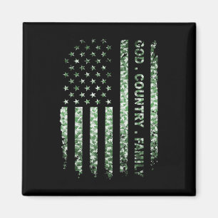 Íman Patriótico Americano Bandeira da Família Deus País