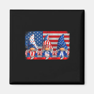 Íman Patriótico Americano Gnomos Usa Independência Dia 