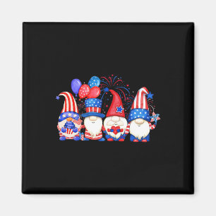 Íman Patriótico Americano Gnomos Usa Independência Dia
