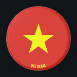 Íman Patriótico Armador Vietnã<br><div class="desc">O Patriótico Magneta do Vietnã, encantador, com a bandeira do Vietnã exibida por todo o ímã. O nome do país é sutilmente integrado no design na parte inferior. O texto é totalmente personalizável usando o recurso "Personalizar!". Este belo Magnet do Vietnã é o presente na moda para qualquer ocasião. ©...</div>