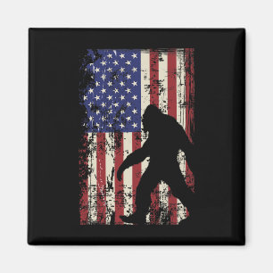 Íman Patriótico Bigfoot American Flag 4º De Julho