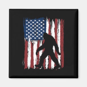 Íman Patriótico Bigfoot American Flag Funny 4 De Julho
