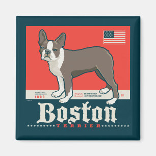 Íman Patriótico Boston Terrier