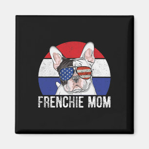 Íman Patriótico Bulldog Francês Bandeira Americana 4t