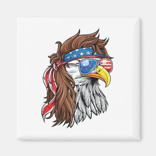 Íman Patriótico Byld Eagle Mullet EUA Bandeira American