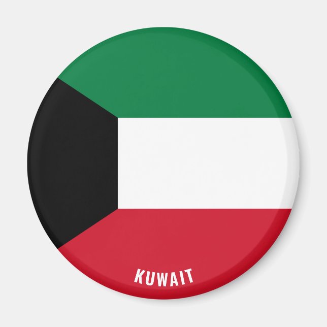 Íman Patriótico de Bandeira do Kuwait (Frente)