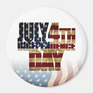 Íman Patriótico Design de Bandeira de 4 de julho