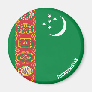 Íman Patriótico encantador de pavilhão do Turquemenis