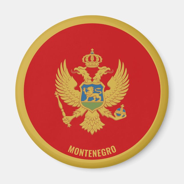 Íman Patriótico encantador do Sinalizador do Montenegro (Frente)