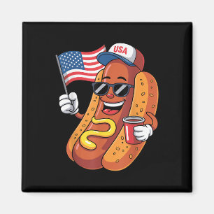 Íman Patriótico U Do Mens Hotdog 4 De Julho