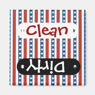 Íman Patriótico Vermelho Branco Azul Estrelas e Libert