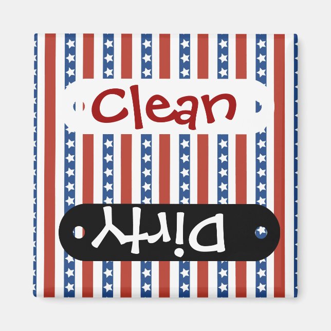 Íman Patriótico Vermelho Branco Azul Estrelas e Liberta (Frente)