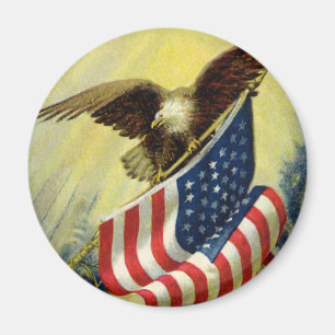 Íman Patriotismo do vintage, bandeira americana