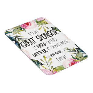 Íman Patrocinador de Confirmação Presente no Excelente 