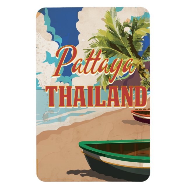 Íman Pattaya Thailand Viagens vintage (Vertical)