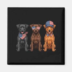 Íman Patterdale Terrier 4 de Julho Bandeira Cão Patriót