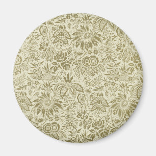 Íman Patterno Floral Verde Sage - Damasco Antiquado