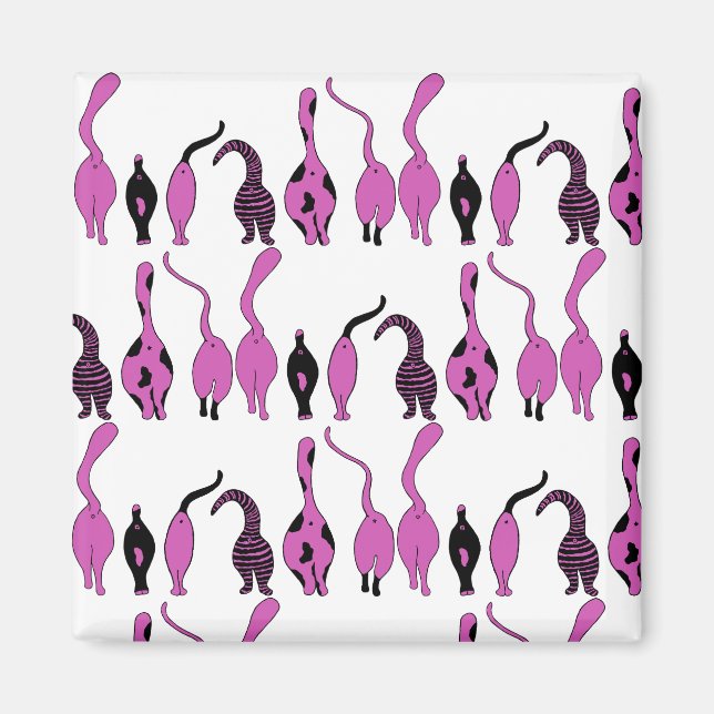 Íman Patttern de Bumbum de Gato Roxo (Frente)