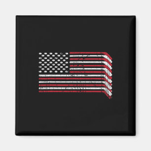 Íman Pau de Hockey da Bandeira dos EUA Orgulho American