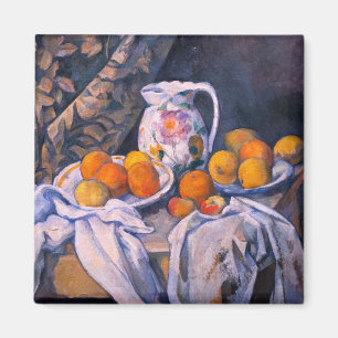 Íman Paul Cezanne - A Vida Estática com uma Cortina