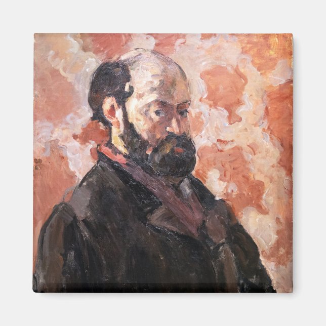 Íman Paul Cezanne - Autorretrato com fundo rosa (Frente)