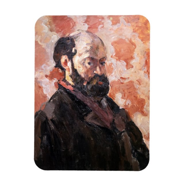Íman Paul Cezanne - Autorretrato com fundo rosa (Vertical)